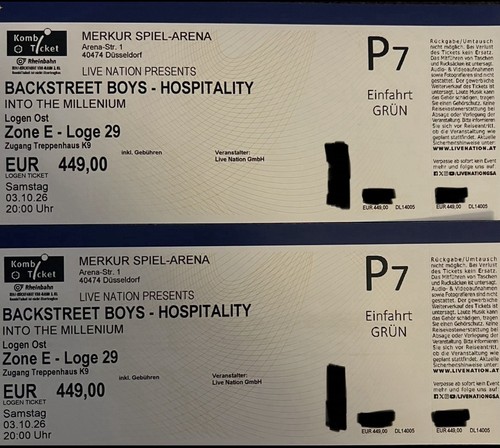 Backstreet boys logenplätze - backstreet,