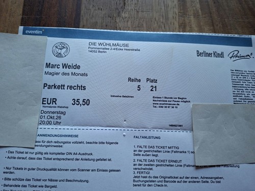 Tickets marc weide - 2,