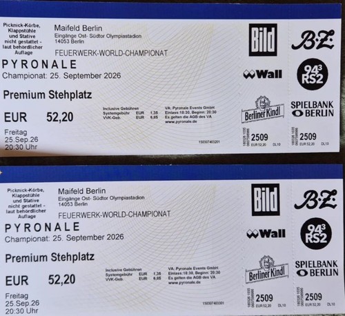 Premium stehplatz tickets - 2x, premium-stehplatz