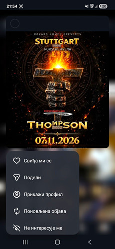 Thompson konzertticket - konzertticket, 1x