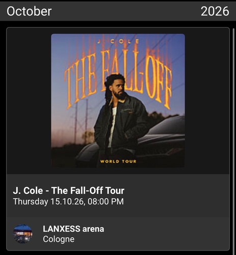 Cole the fall off - cole, tour