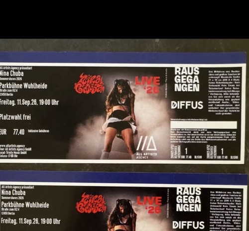 Nina chuba tickets - chuba,