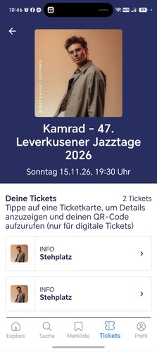 Tickets kamrad jazztage - tickets,