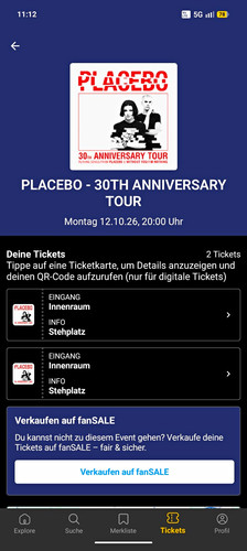Placebo tickets 30th - tickets,