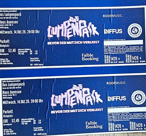 Tickets das lumpenpack - 2, lumpenpack,