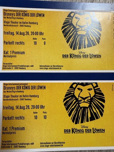 Tickets disneys der könig - tickets,