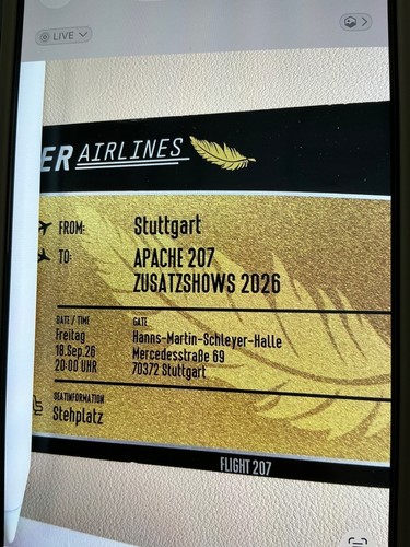 Apache stuttgart stehplätze - stuttgart,