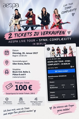 Aespa tickets synk - tickets,