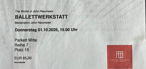Tickets neumeier - 2, j.neumeier