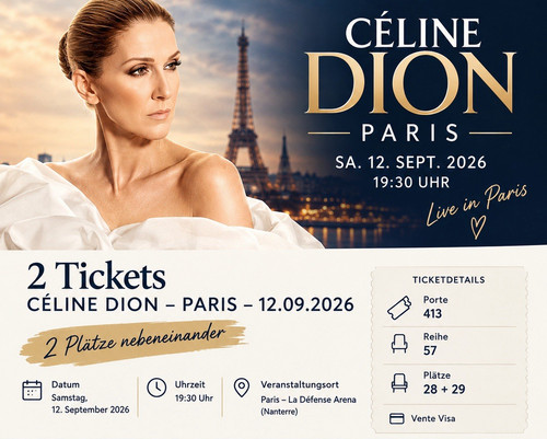 Celine dion super tickets - celine,