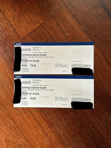 Tickets unheilig special - 2,