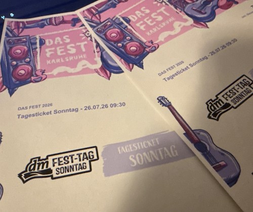 Das fest tagestickets - 2x,