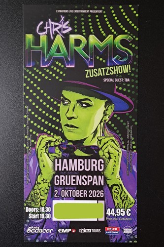 Ticket chris harms - harms, 2.