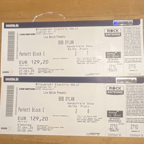 Bob dylan tickets - bob, 2