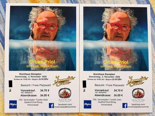 Tickets urban priol - tickets, –