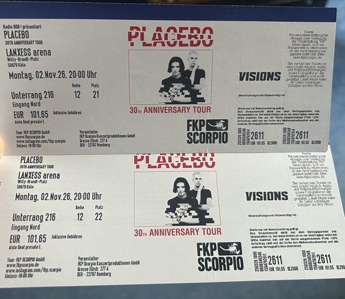 Placebo 30th anniversary tour - placebo,