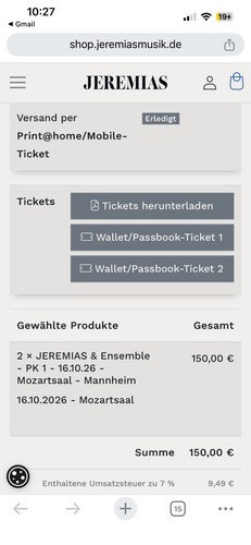 Jeremias konzerttickets - jeremias, 2