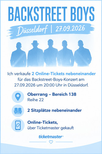 Konzert tickets backstreet - 2,