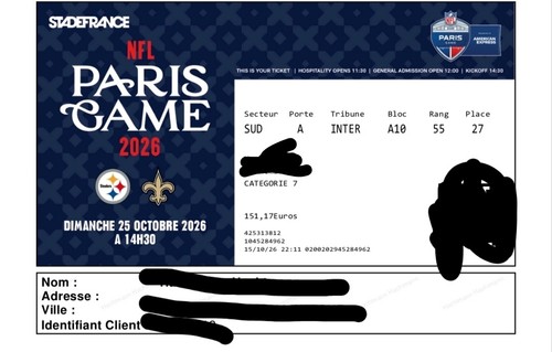 Tickets nfl paris game - 2,