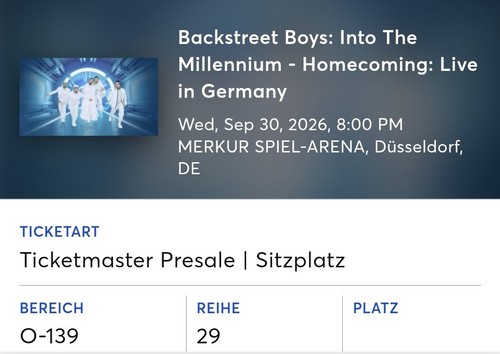 Tickets für backstreet boys - 2,