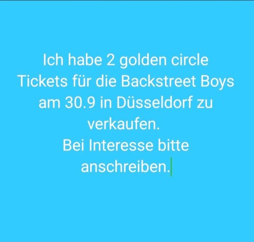 Backstreet boys tickets - boys,