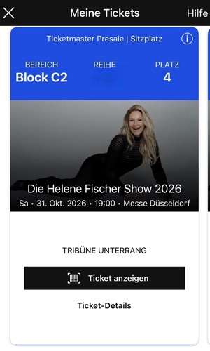 Tickets helene - 🎤, 2
