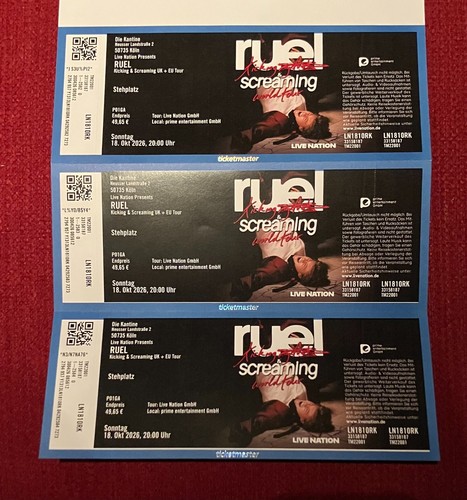 Konzert tickets für ruel - konzert,
