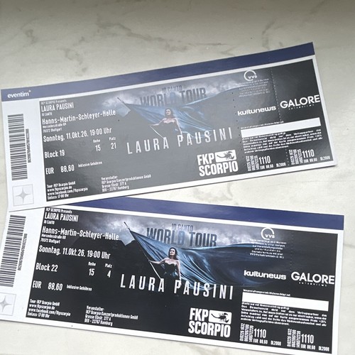 Laura pausini tickets - 2,