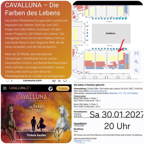 Tickets für cavalluna - 2, "cavalluna