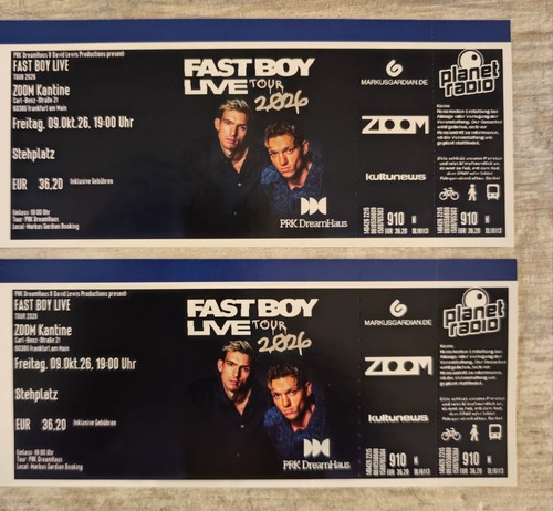 Tickets konzerte 2026 fastboy - 2026,