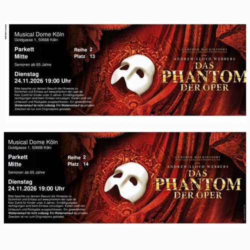 Tickets das phantom - "das,