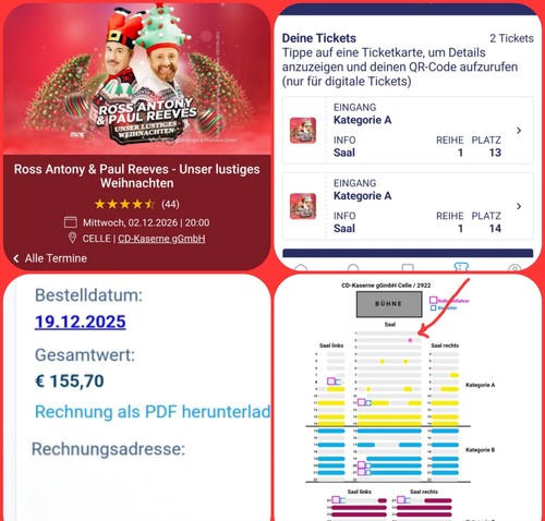Tickets ross und paul - a.,