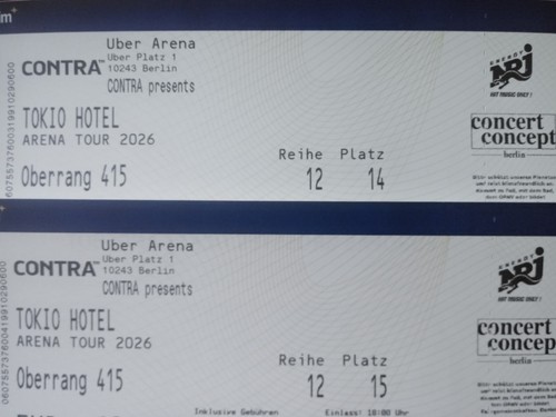 Karten konzert tokio hotel - 2,