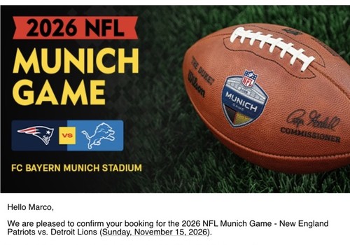 Tickets nfl munich game 2026 - tickets,
