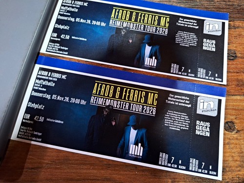Afrob ferris 2 tickets - mc,