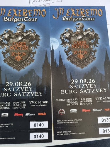Extremo tickets für burg - in,