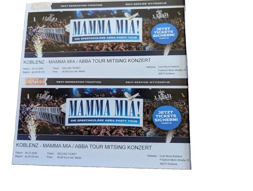 Tickets mamma mia abba tour - mamma,