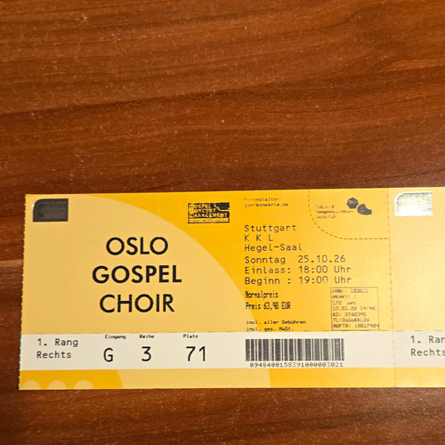 Tickets oslo gospel - tickets,