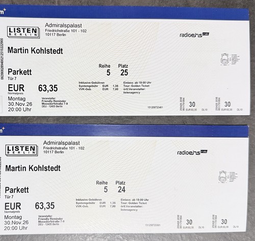 Martin kohlstedt tickets - kohlstedt, 2