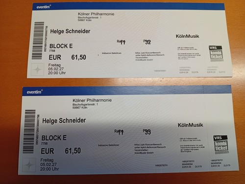 Tickets helge schneider - tickets,