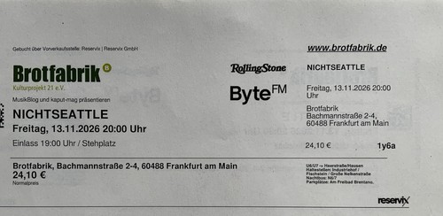 Nichtseattle konzertticket - nichtseattle,