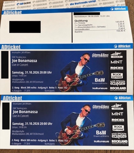 Tickets joe bonamassa - tickets,
