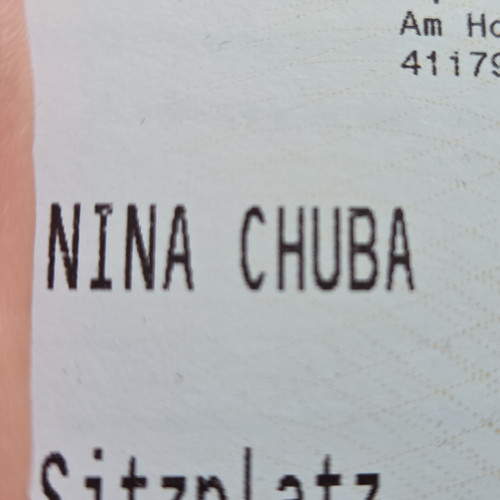 Nina chuba konzerttickets - chuba,