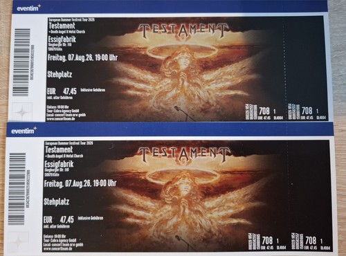 Tickets für testament - testament, +