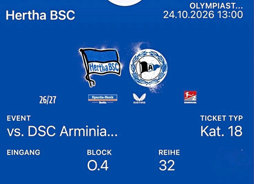 Tickets hertha bielefeld - tickets,