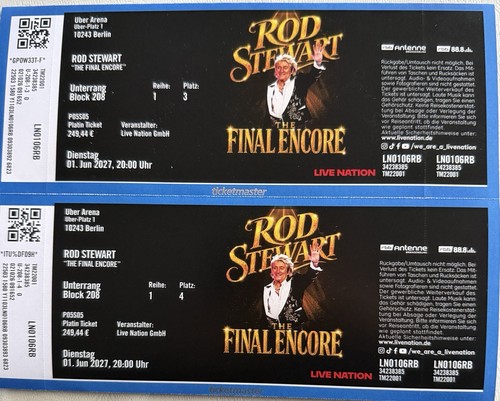 Rod stewart 2 tickets - stewart, –