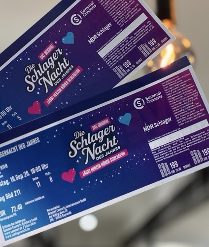 Tickets die schlagernacht - 2,