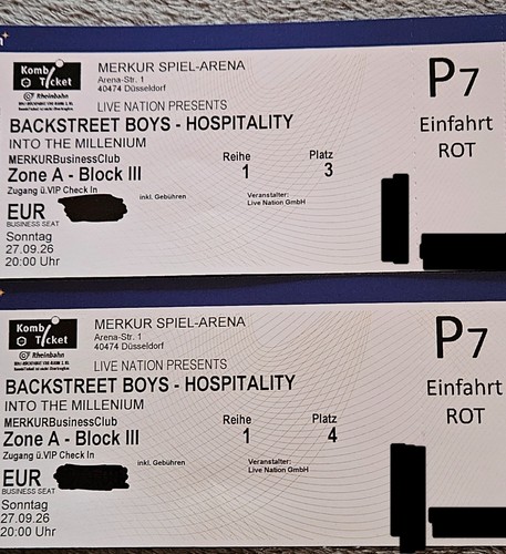 Backstreet boys tickets - 2x,