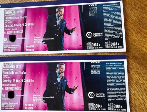 Tickets kaisermania roland - 2x,