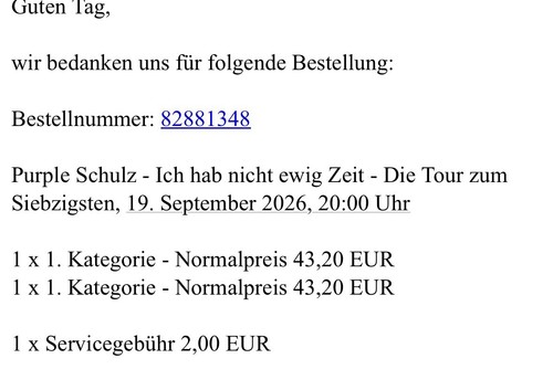 Tickets purple schulz tour - 2,